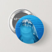Foto van Friendly Dolphin Ronde Button 5,7 Cm (Voorkant /achterkant)