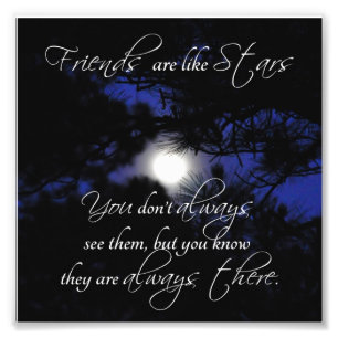 Foto van Friends Star Quote Square Afdruk