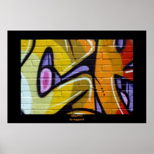 foto van funky graffiti-poster poster