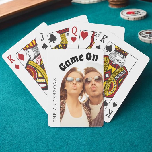 Foto van game over familie pokerkaarten