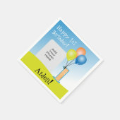 Foto van gekleurde ballonnen Foto van het kind van Servetten (Hoek)