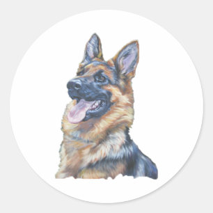 Foto van German Sheperd Ronde Sticker