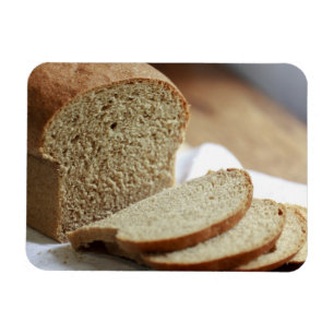 Foto van gesneden brood magneet