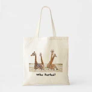 Foto van Giraffe Fun - Vier Giraffes die gevarieer Tote Bag