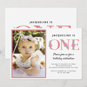 Foto van Girls 1st Birthday Kaart