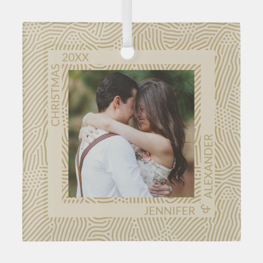 Foto van Gold en Ivory Glas Ornament (Voorkant)