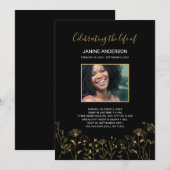 Foto van Gold Wildflower Life Uitnodiging (Voorkant / Achterkant)