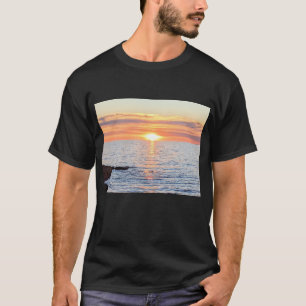 Foto van Golden Sunset en Blue Ocean T-shirt