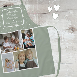 Foto van Gran's Kitchen Always Open Sage Green Sti Schort