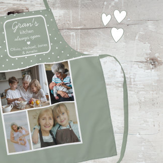 Foto van Gran's Kitchen Always Open Sage Green Sti Schort