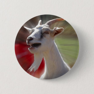 Foto van grappige geit ronde button 5,7 cm