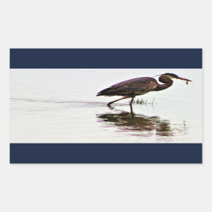 Foto van Great Blue Heron Rechthoekige Sticker