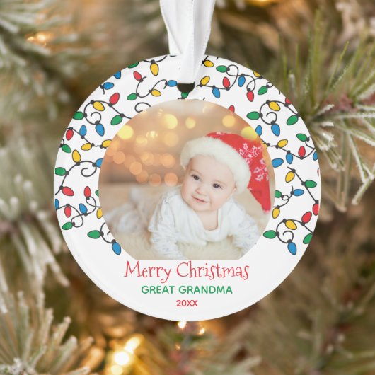 Foto van Great Grandma Kerstmis Ornament (Boom)
