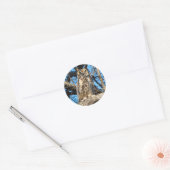 Foto van Great Horned Owl Ronde Sticker (Envelop)