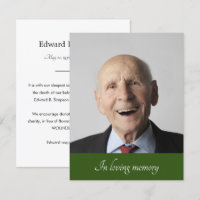 Foto van Green Family Member Passing Announcement 