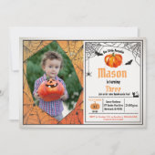 Foto van halloween pumpkin kind kaart (Voorkant)