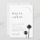 Foto van hedendaagse Coastal Chic Wedding Kaart (Voorkant)