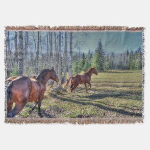 Foto van Herd of Horses op een BC Ranch 3 Deken
