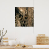 Foto van het Afrikaanse olifantenoog Poster (Keuken)