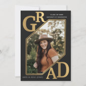 Foto van het Afstuderen Modern Gold AFSTUDEERDER Kaart (Voorkant)