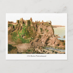 Foto van het Antiek County Antrim Dunluce Castle Briefkaart
