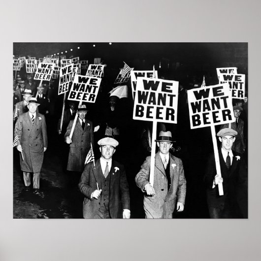 Foto van het Beer Protest van 1950  Poster (Voorkant)