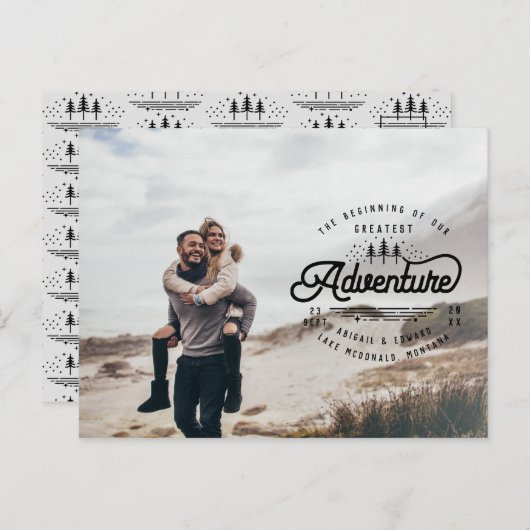 foto van het bos , met uitzondering van de datum aankondigingskaart (Voorkant / Achterkant)