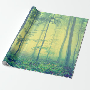 foto van het bos van de jonge generatie. cadeaupapier
