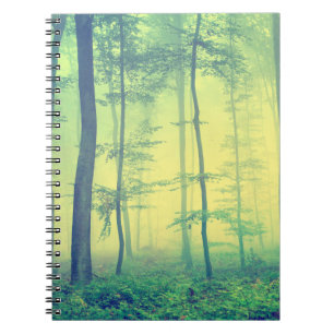 foto van het bos van de jonge generatie. notitieboek