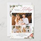 Foto van het Botanische Floral van de Wintersport  Feestdagenkaart (Voorkant)