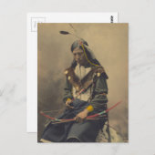  foto van het Cherokee-Man met Bow Briefkaart (Voorkant / Achterkant)