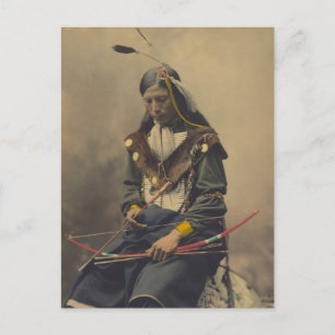  foto van het Cherokee-Man met Bow Briefkaart