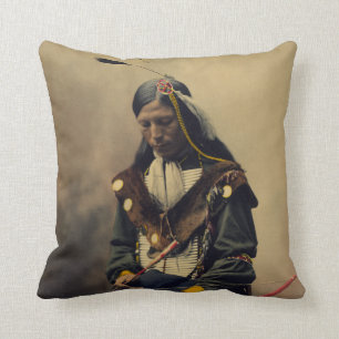  foto van het Cherokee-Man met Bow Kussen