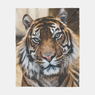 FOTO VAN HET GEZICHT VAN DE TIGER FLEECE DEKEN