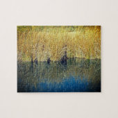 Foto van het Grasmeer met blauw water Legpuzzel (Horizontaal)