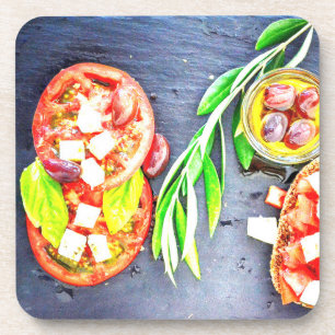 Foto van het Grieks en mediterraan dieet. Bestel n Bier Onderzetter