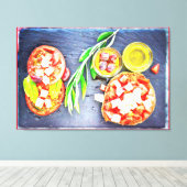 Foto van het Grieks en mediterraan dieet. Bestel n Canvas Afdruk (Insitu (Houten vloer))