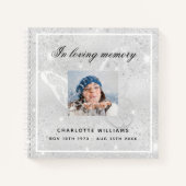 Foto van het Guest Book Memorial Silver Butterfly Notitieboek (Voorkant)