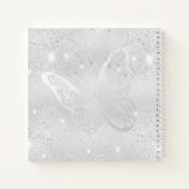 Foto van het Guest Book Memorial Silver Butterfly Notitieboek (Achterkant)