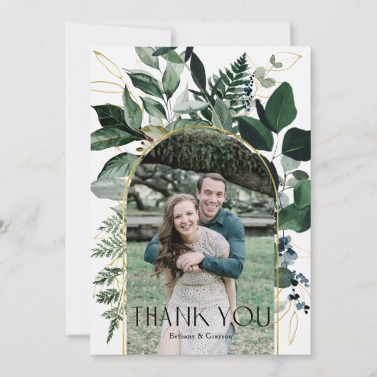 Foto van het hedendaagse flesje bedankkaart (Voorkant)