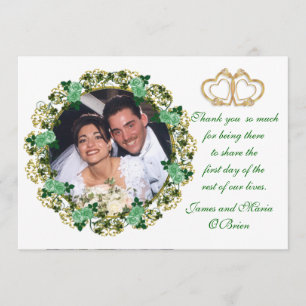 Foto van het Ierse roos Bedankkaart