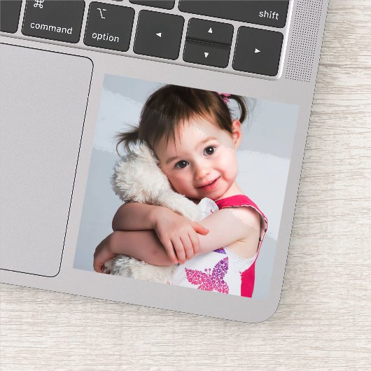 Foto van het kind, vriend, echtgenoot, moeder of h sticker (Detail)