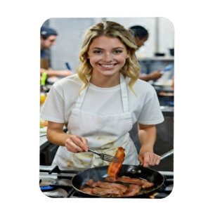 Foto van het Koken van Bacon Aanpassen Magneet
