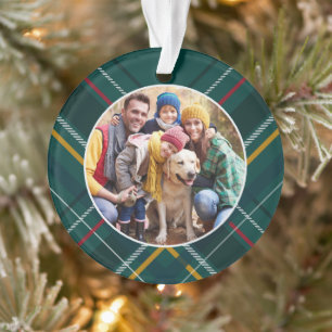 Foto van het lijst van de feestdag: groen kerstfee ornament