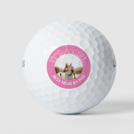 Foto van het meisje Gender Golfballen (Voorkant)