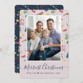 Foto van het Merriest Kerstscript Feestdagenkaart (Voorkant / Achterkant)