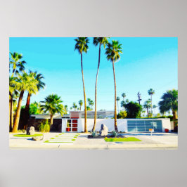 Foto van het middelbare-eeuwse Moderne Huis Poster