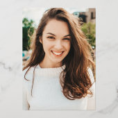 Foto van het moderne afstuderen van de marine folie uitnodiging (Achterkant)