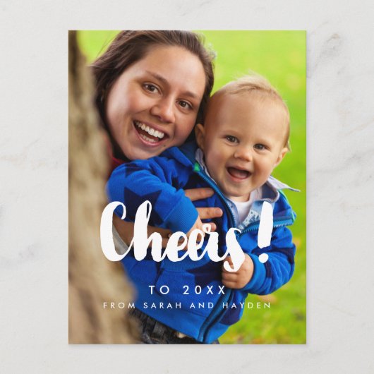 Foto van het nieuwe jaar briefkaart (Voorkant)