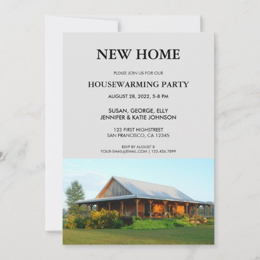 Foto van het nieuwe thuishuis dat opwarmt kaart (Voorkant)